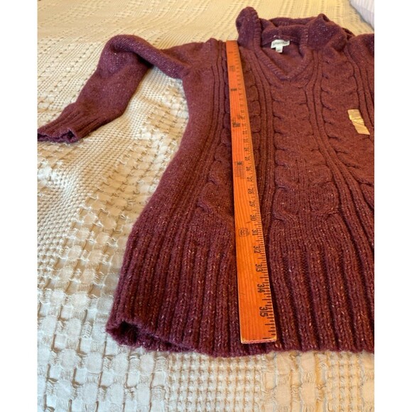 St. John’s Bay Cable  Knit Sweater Dress Burgundy Flecked Size Large NEW Cute! - Picture 11 of 12